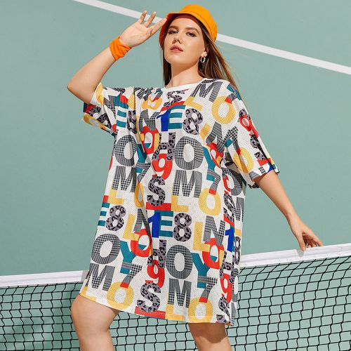 Robe t-shirt à motif de lettre - SHEIN - Modalova