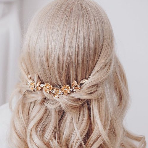 Bandeau pour cheveux avec fleur et feuille - SHEIN - Modalova
