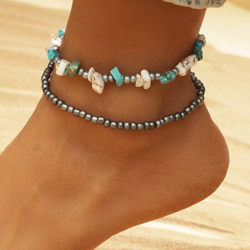Bracelet de cheville perlé multicouche - SHEIN - Modalova