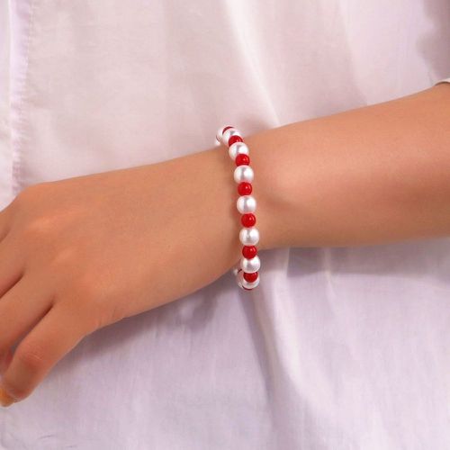 Bracelet perlé avec fausse perle - SHEIN - Modalova