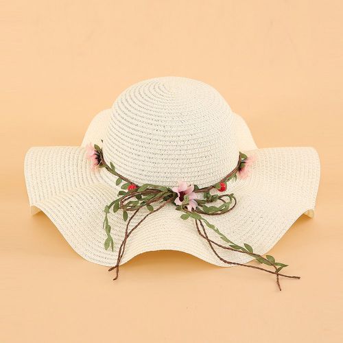 Chapeau de paille à fleur - SHEIN - Modalova