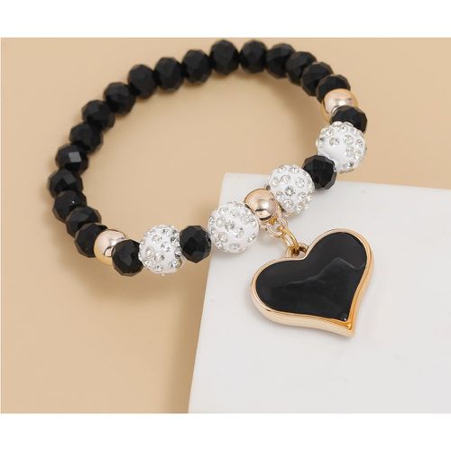 Bracelet avec perles et pendentif de cœur - SHEIN - Modalova