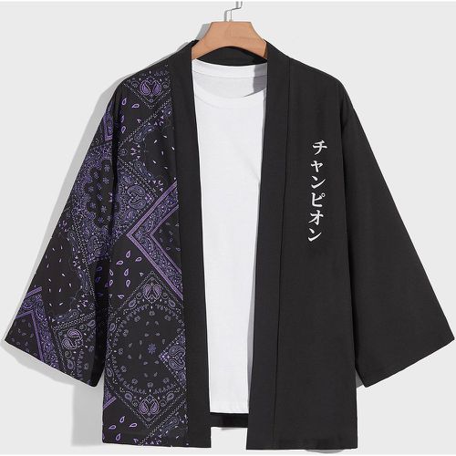 Kimono avec motif caractère japonais à imprimé foulard (sans t-shirt) - SHEIN - Modalova