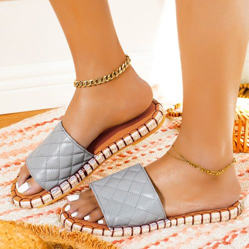 Sandales plates minimaliste matelassées - SHEIN - Modalova