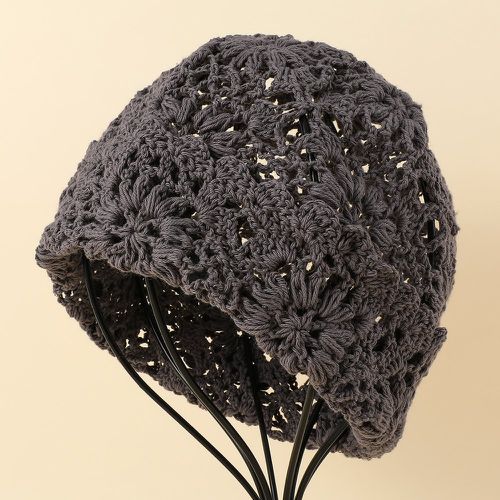 Chapeau en tricot avec fleur - SHEIN - Modalova