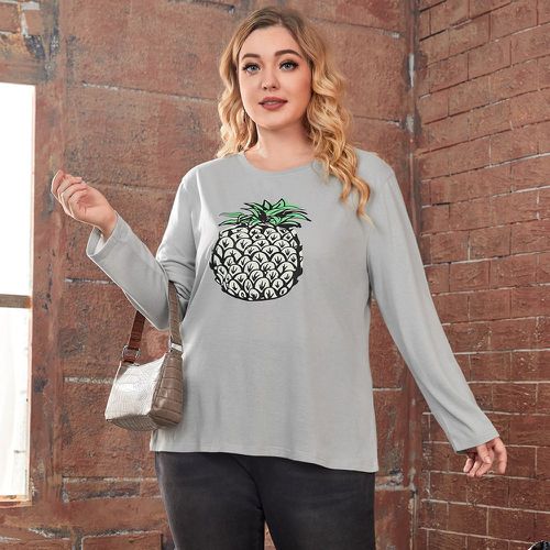 T-shirt à imprimé ananas - SHEIN - Modalova