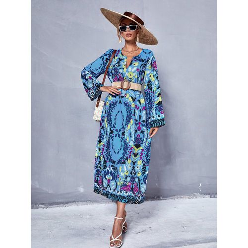 Robe tunique à imprimé floral (sans ceinture) - SHEIN - Modalova