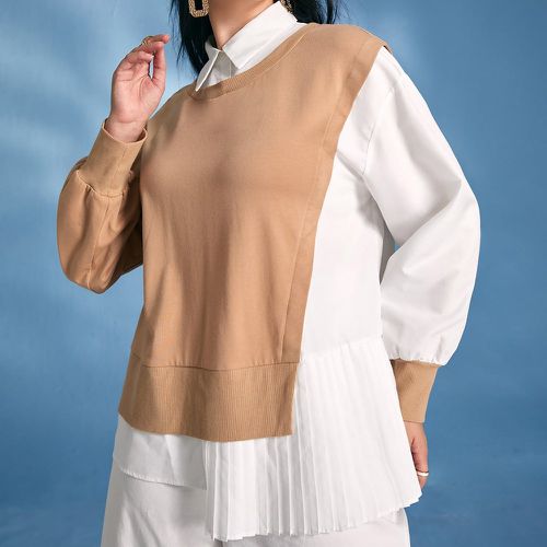 Sweat-shirt bicolore asymétrique - SHEIN - Modalova