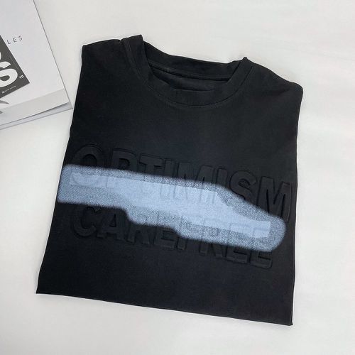 T-shirt oversize à motif lettre - SHEIN - Modalova