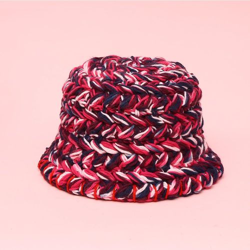 Chapeau versicolore en tricot - SHEIN - Modalova