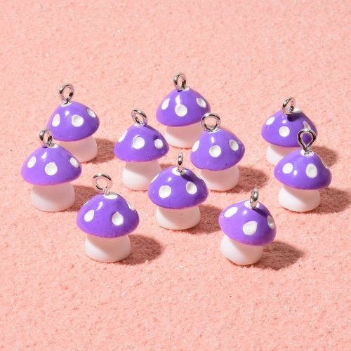 Pièces Accessoire de bijoux DIY avec pendentif de champignon - SHEIN - Modalova