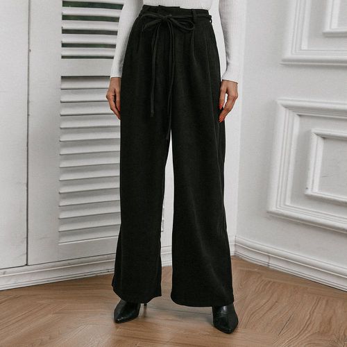 Pantalon ample taille haute ceinturé - SHEIN - Modalova