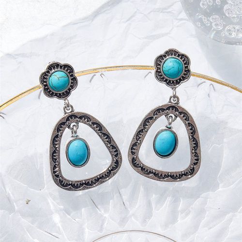 Boucles d'oreilles à détail turquoise vintage - SHEIN - Modalova