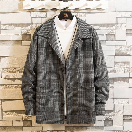 Manteau à carreaux avec poche (sans top) - SHEIN - Modalova