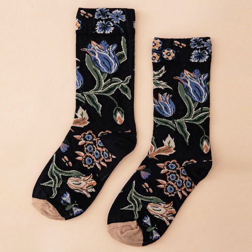 Chaussettes à motif fleur - SHEIN - Modalova