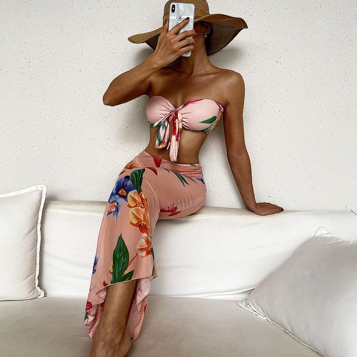 Pièces Bikini à imprimé floral & Jupe cache-maillot - SHEIN - Modalova