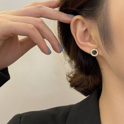 Boucles d'oreilles en acier inoxydable - SHEIN - Modalova