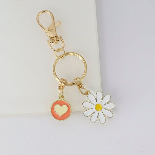 Porte-clés rond à fleur - SHEIN - Modalova