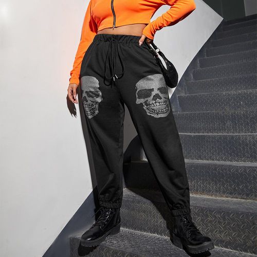 Pantalon de survêtement à imprimé tête de mort - SHEIN - Modalova