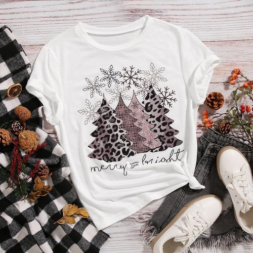 T-shirt Noël à slogan - SHEIN - Modalova