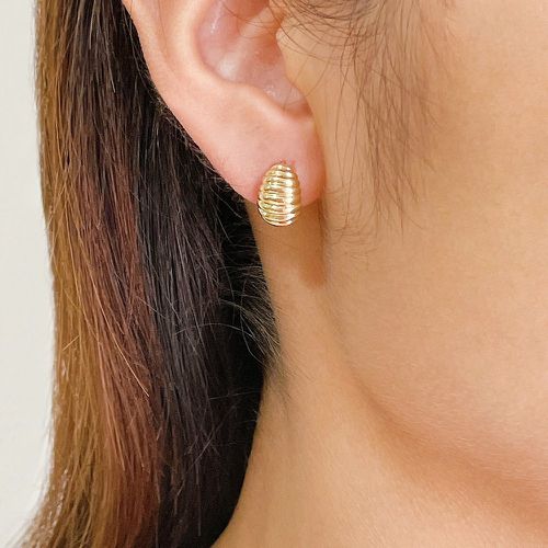 Boucles d'oreilles métal texturé - SHEIN - Modalova