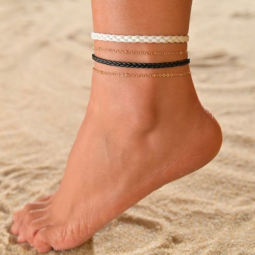 Pièces Bracelet de cheville minimaliste multicouche - SHEIN - Modalova