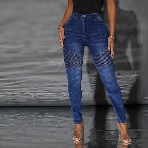 Jean skinny zippé patch - SHEIN - Modalova