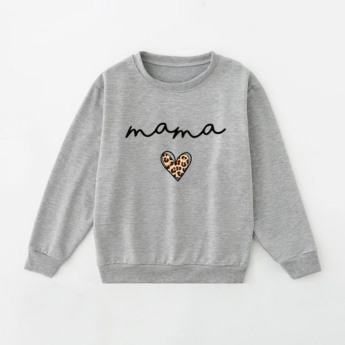 Sweat-shirt lettre & avec motif léopard - SHEIN - Modalova