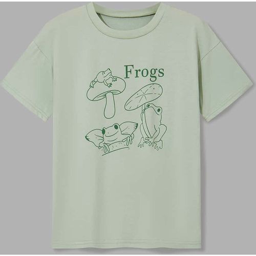 T-shirt à motif lettre grenouille - SHEIN - Modalova