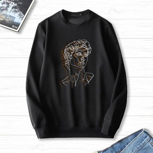 Homme Sweat-shirt figure - SHEIN - Modalova