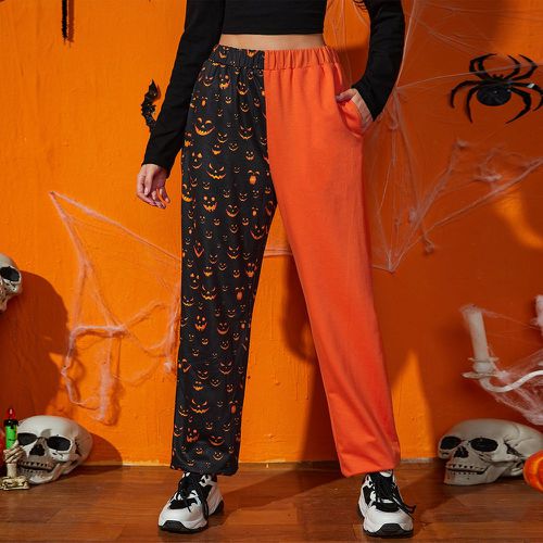 Pantalon de survêtement à imprimé halloween - SHEIN - Modalova