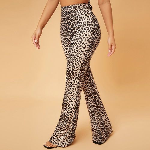 Pantalon taille haute léopard évasé - SHEIN - Modalova