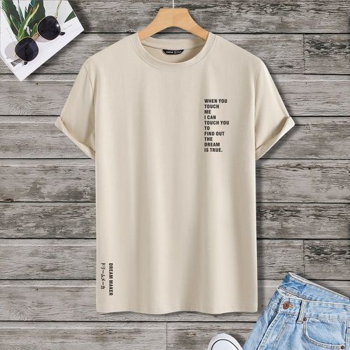 Homme T-shirt slogan - SHEIN - Modalova