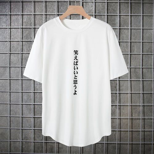 T-shirt avec motif lettre japonaise - SHEIN - Modalova