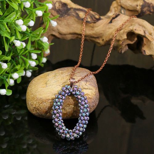 Collier à pendentif perlé ovale - SHEIN - Modalova