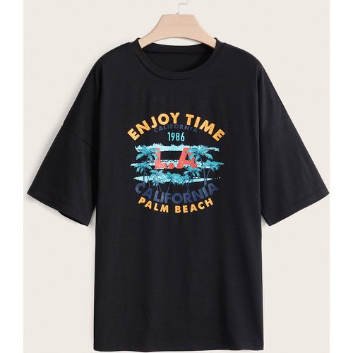 T-shirt lettre tropical - SHEIN - Modalova