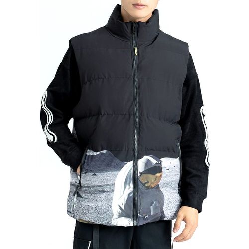 Manteau d'hiver sans manches avec motif astronaute - SHEIN - Modalova