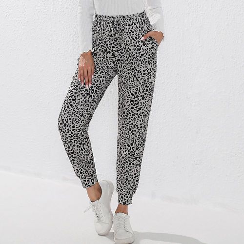 Pantalon léopard à nœud - SHEIN - Modalova