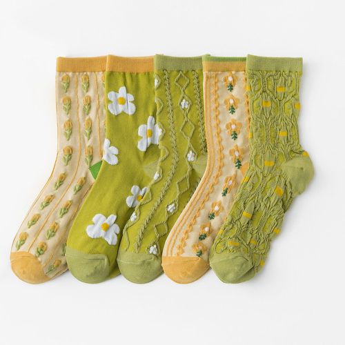 Paires Chaussettes avec motif fleur - SHEIN - Modalova