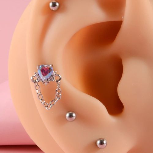 Pièces Boucles d'oreilles à zircone cubique - SHEIN - Modalova