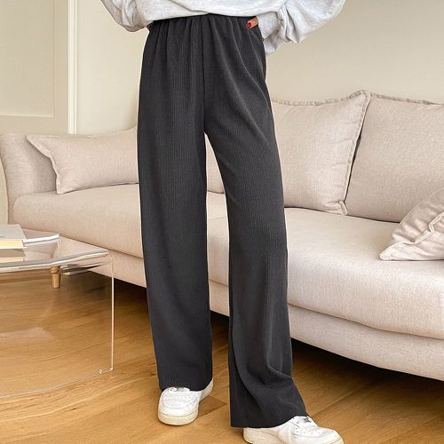Pantalon droit taille haute en velours côtelé - SHEIN - Modalova