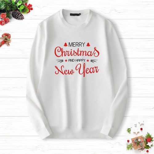 Homme Sweat-shirt à imprimé Noël - SHEIN - Modalova