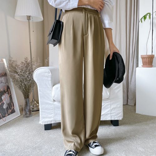 Pantalon tailleur unicolore à poche - SHEIN - Modalova