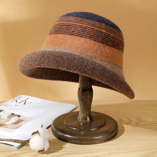 Chapeau en mélange de laine à rayures - SHEIN - Modalova