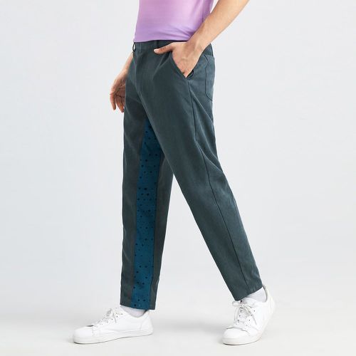 Pantalon contrastant à pois à bande latérale - SHEIN - Modalova