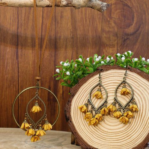 Pièces Set de bijoux à pendentif fleur - SHEIN - Modalova