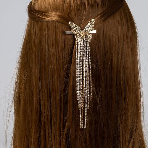 Épingle à cheveux à strass à détail papillon - SHEIN - Modalova