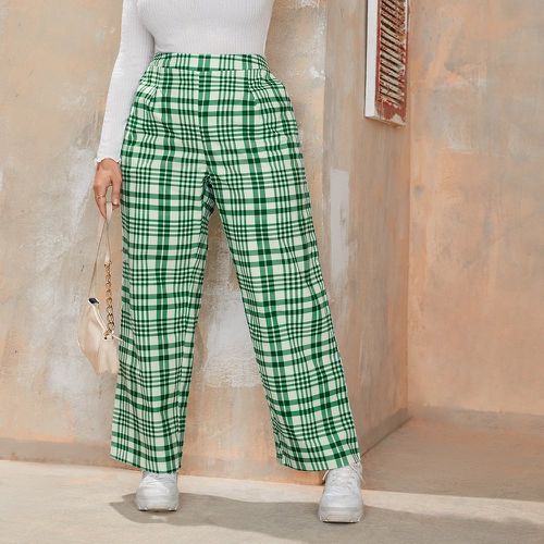 Pantalon à carreaux avec poches - SHEIN - Modalova