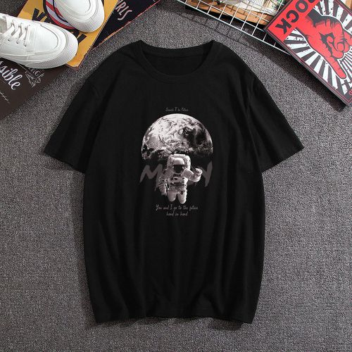 T-shirt slogan & à imprimé astronaute - SHEIN - Modalova