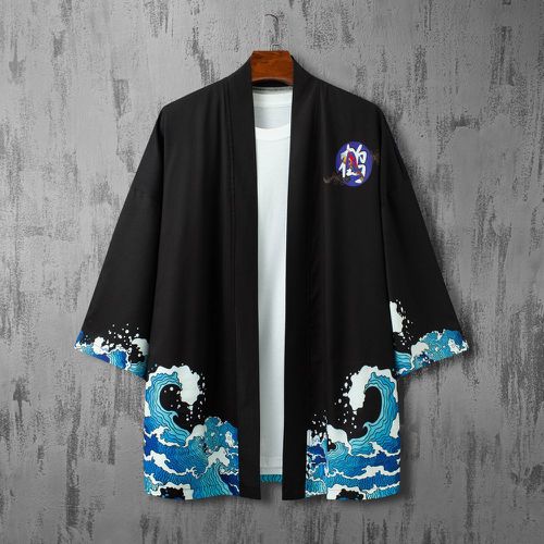 Kimono à imprimé vague & grue (sans t-shirt) - SHEIN - Modalova